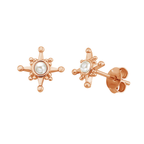 FE1271 S925 Star Pearl Stud Earrings