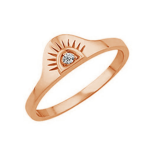 FJ0467 925 Sterling Silver Trendy Cubic Zircon Sunrise Ring