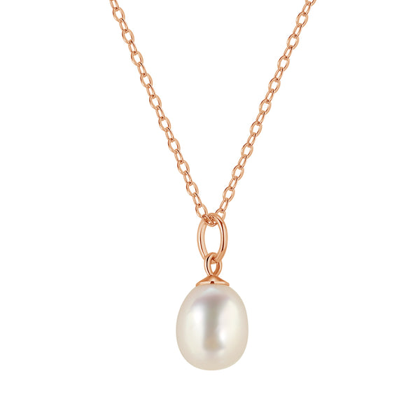 FX0689 925 Sterling Silver Natural Pearl Necklace