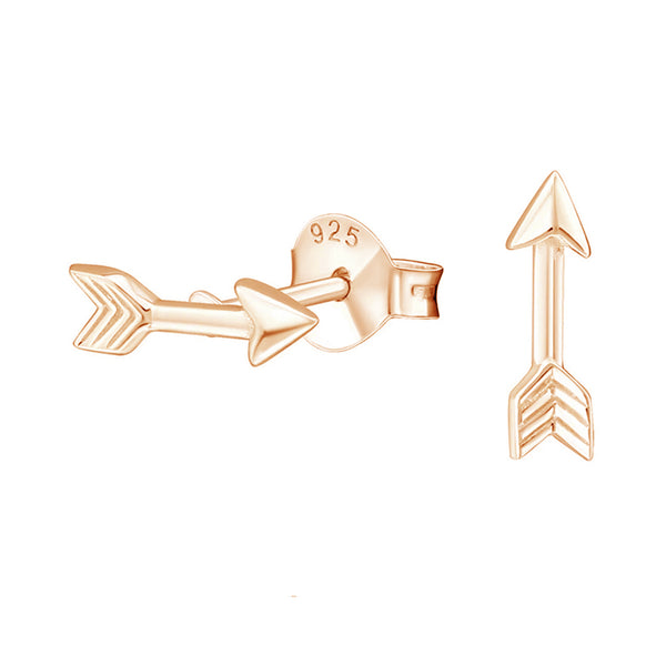 FE0135 925 Sterling Silver Arrow Stud Earrings