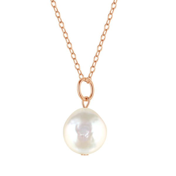 FX0691 925 Sterling Silver Baroque Pearl Necklace