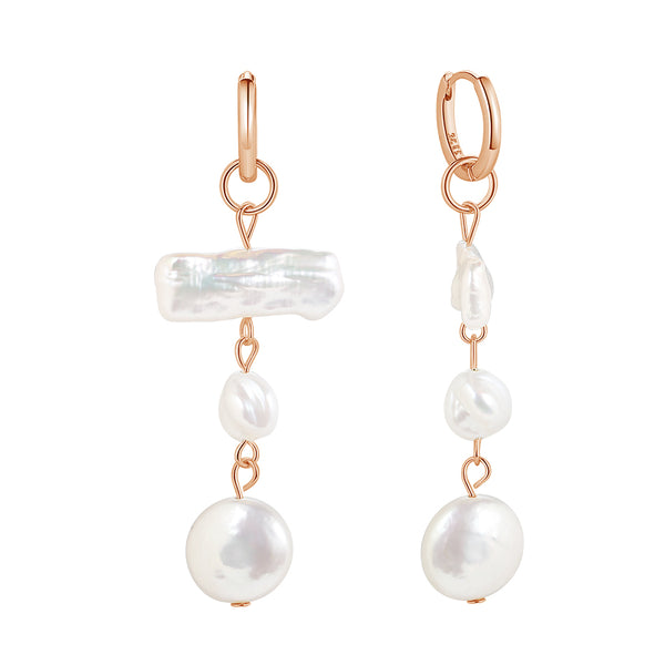 FE1775 925 Sterling Silver Natural Pearl Earrings