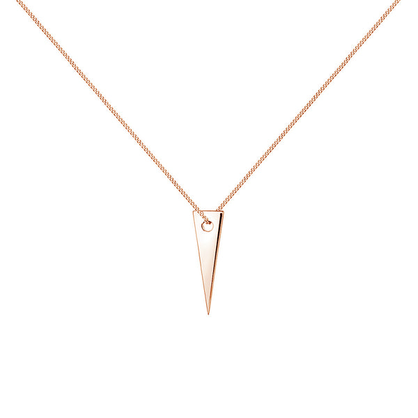 FX0100 925 Sterling Silver triangle pendant Necklace