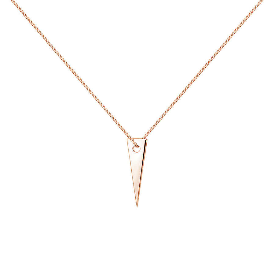 FX0100 925 Sterling Silver triangle pendant Necklace