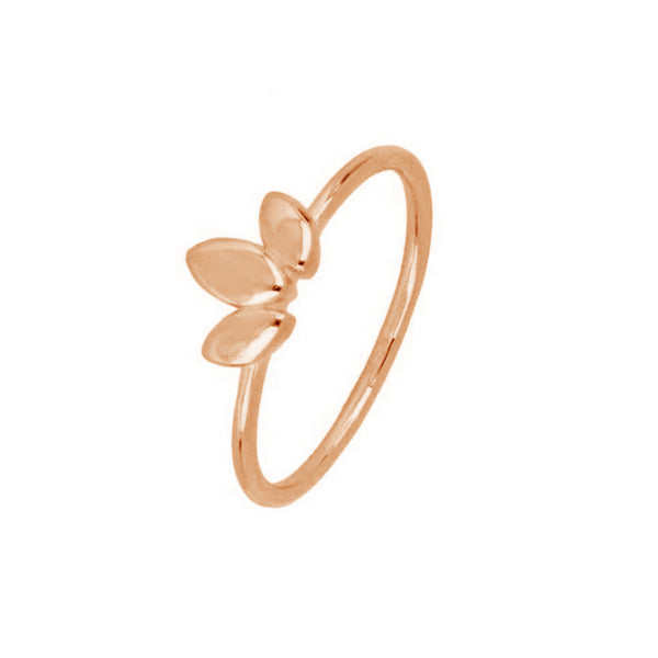 FJ0315 925 Sterling Silver High Polish Leaf Ring