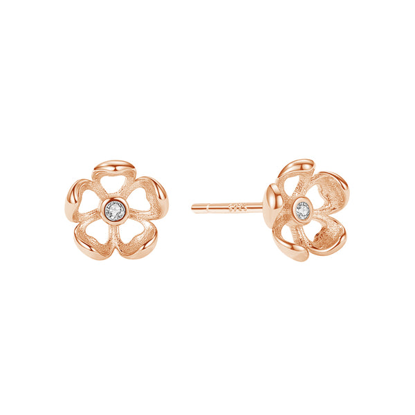 FE1885 925 Sterling Silver Tudor Rose Women Stud Earring