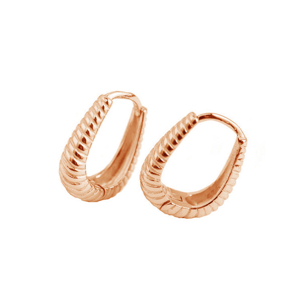 YHE0314 925 Sterling Silver Gemtry Twist Hoop Earrings