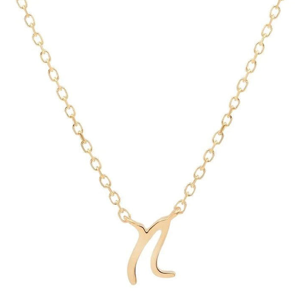 FX0542 925 Sterling Silver Letter Pendant Necklace