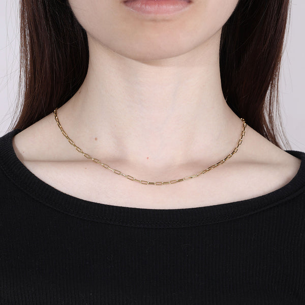 FX0892 925 Sterling Silver Boyfriend Bold Paperclip Chain Necklace