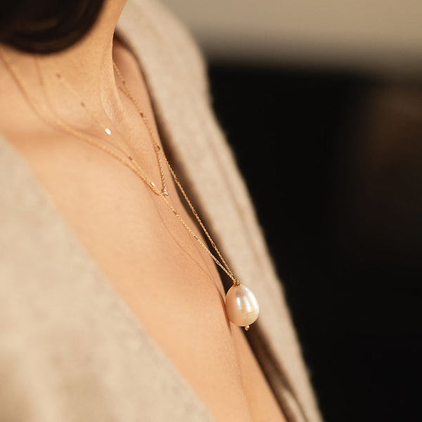 PN0076 925 Sterling Silver Freshwater Pearl Layered Necklace For Women