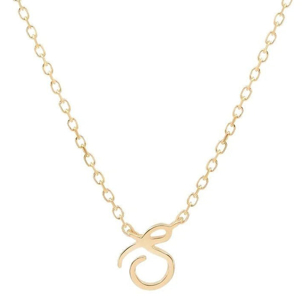 FX0542 925 Sterling Silver Letter Pendant Necklace