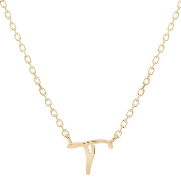 FX0542 925 Sterling Silver Letter Pendant Necklace