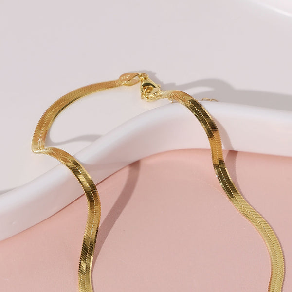 FX0895 925 Sterling Silver Bold Herringbone Chain Necklaces