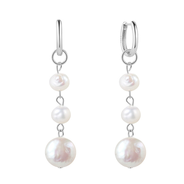 FE1709 925 Sterling Silver Freshwater Pearl Earrings