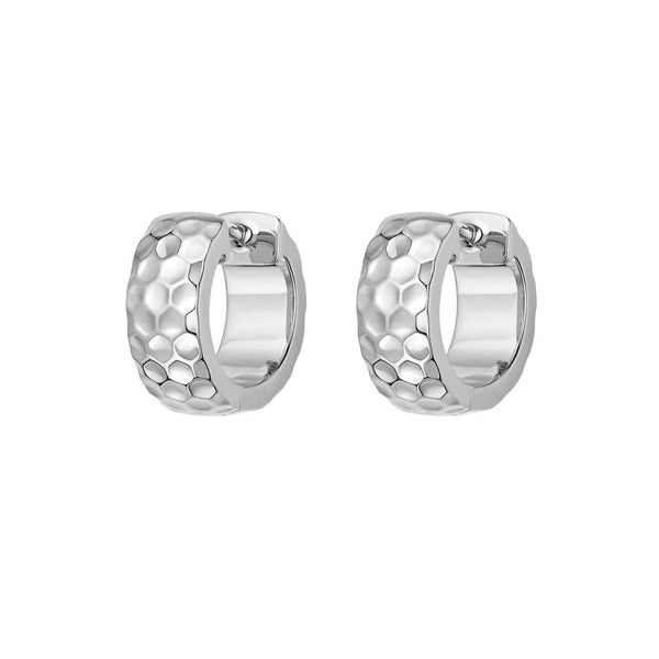 FE1666 925 Sterling Silver Gold Vermeil Huggie Hoop Earring