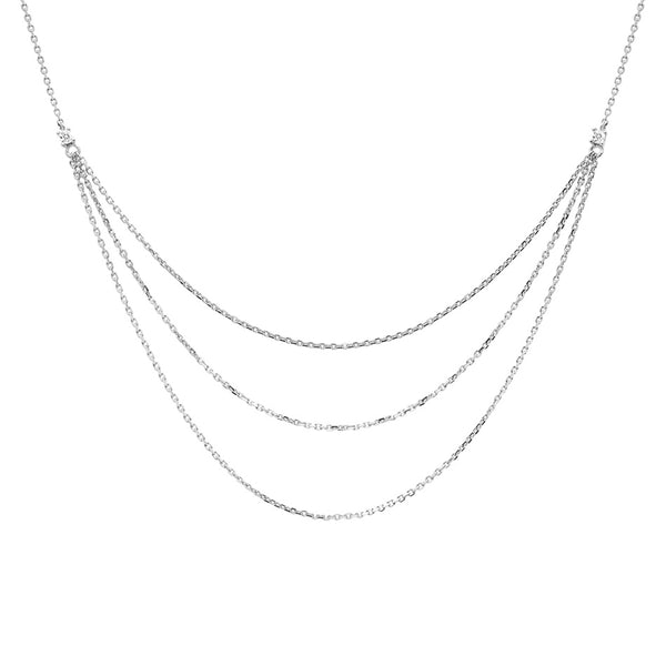 FX0265 925 Sterling Silver Multi-layers Necklace