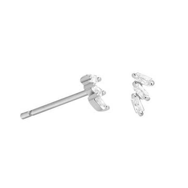 FE1411 925 Sterling Silver Zircon Stud Earrings