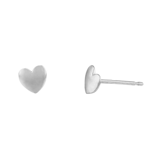 FE0729 925 Sterling Silver Heart Studs Earrings
