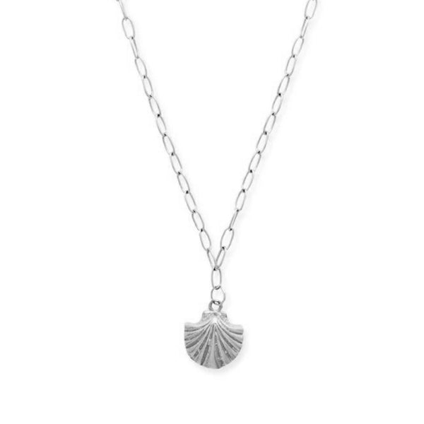 FX0337 925 Sterling Silver Shell Pendant Necklace