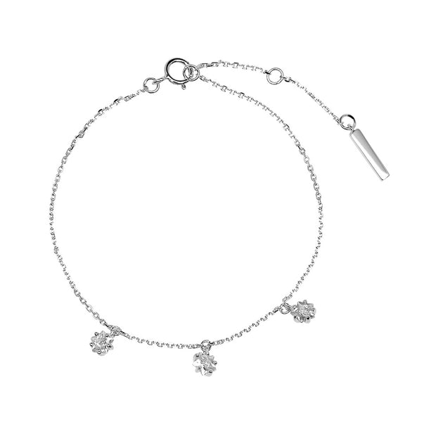 FS0089 925 Sterling Silver Zircon Halley Bracelet