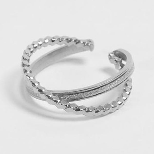 FJ0148 925 Sterling Silver X Shape Ring