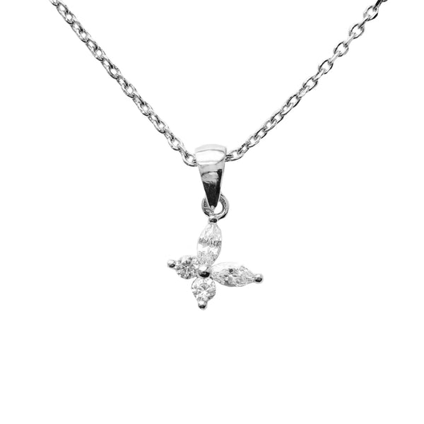 FX0548 925 Sterling Silver Butterfly Pendant Necklace