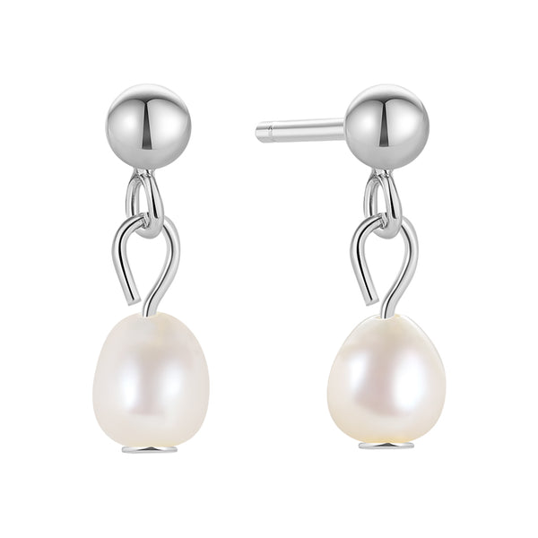 FE1717 925 Sterling Silver Freshwater Pearl Earrings