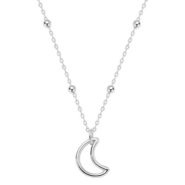 FX0010 925 Sterling Silver Moon Necklace