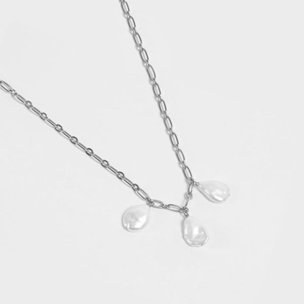 FX0162 925 Sterling Silver Pearl Pendant Necklace