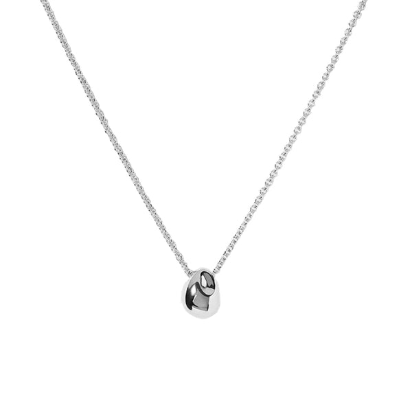 FX0534 925 Sterling Silver Nugget Pendant Necklace