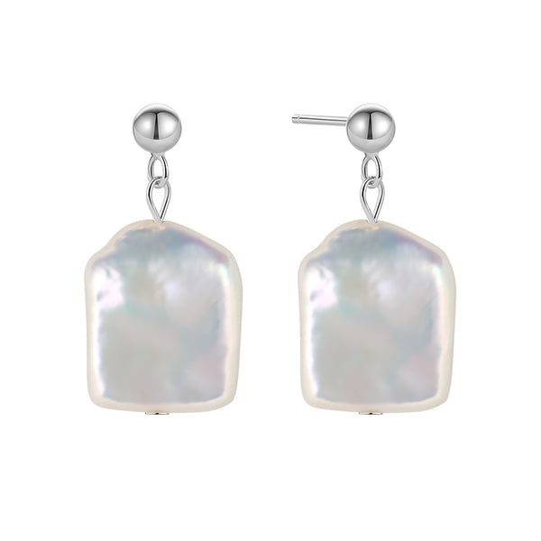 FE1713 925 Sterling Silver Freshwater Pearl Earrings