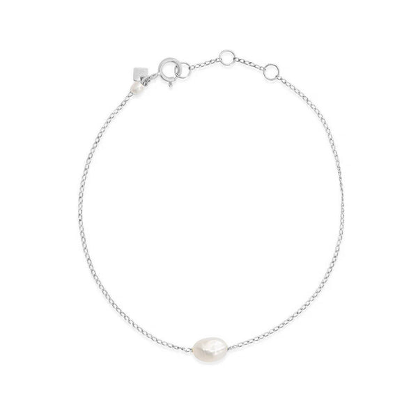 FS0174 925 Sterling Silver Single Pearl Bracelet