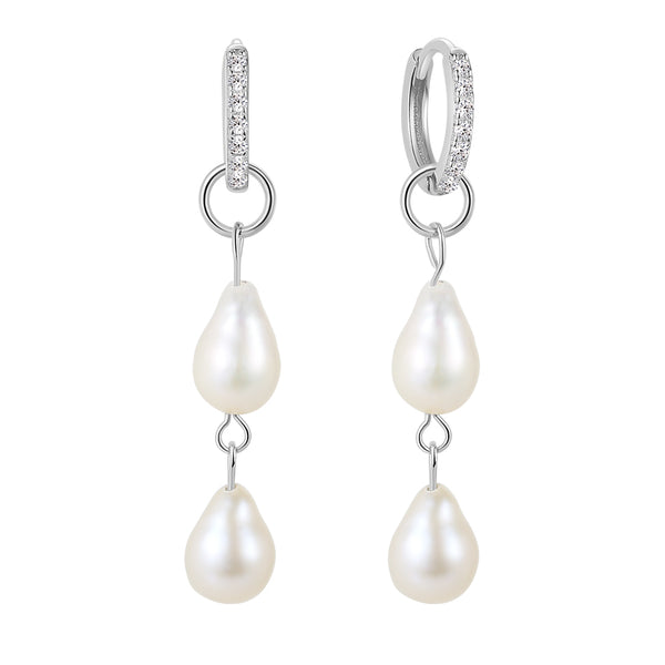 FE1718 925 Sterling Silver Natural Pearl Earrings