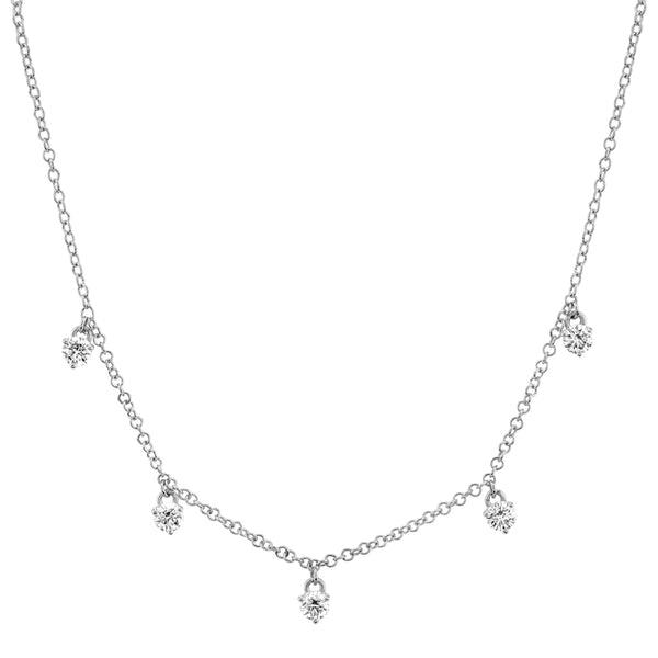 FX0415 925 Sterling Silver Zircon Pendant Necklace