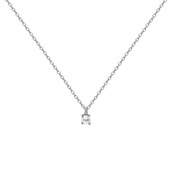 FX0410 925 Sterling Silver Fresh Pearl Necklace