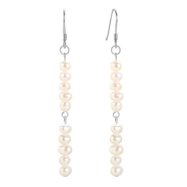 FE1688 925 Sterling Silver Freshwater Pearl Earrings