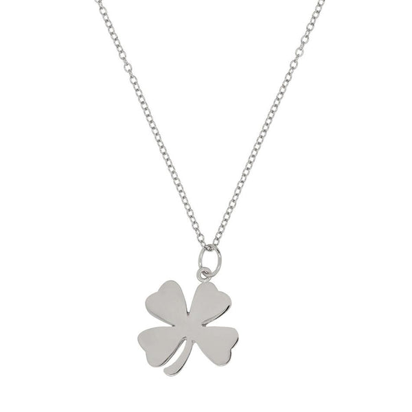 FX0320 925 Sterling Silver Clover Pendant Necklace