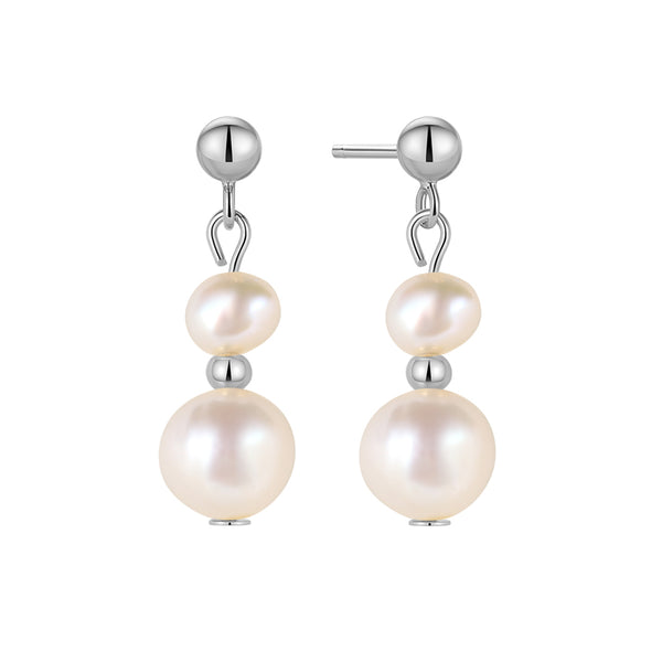 FE1716 925 Sterling Silver Baroque Pearl Earrings
