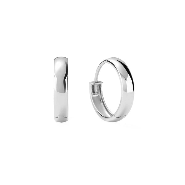 FE1839 925 Sterling Silver Bold Solid Women Hoops