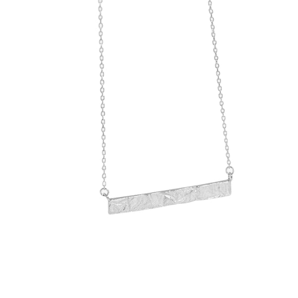 RHX1017 925 Sterling Silver Long Bar Fashion Necklace