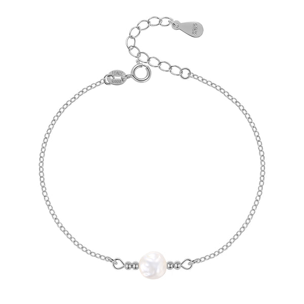 FS0241 925 Sterling Silver Freshwater Pearl Bracelets