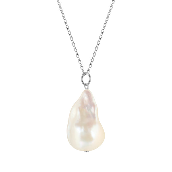 FX0687 925 Sterling Silver Natural Pearl Necklace
