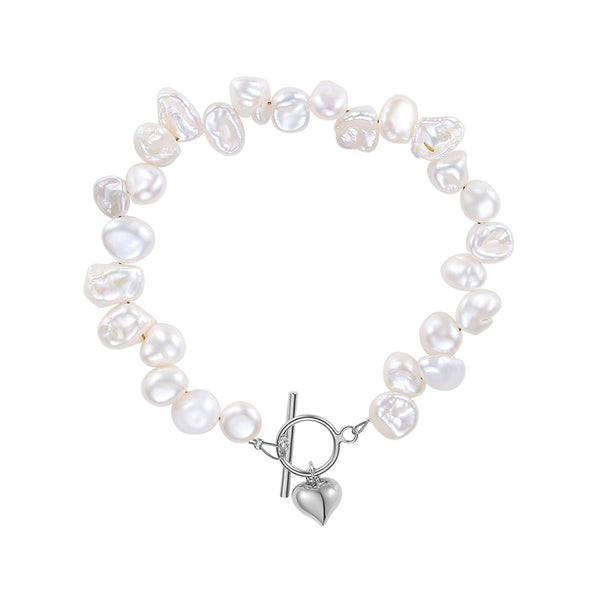 FS0246 925 Sterling Silver Baroque Pearl Bracelets