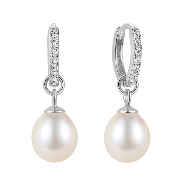FE1722 925 Sterling Silver Freshwater Pearl Earrings