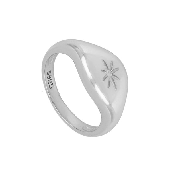 FJ0788 925 Sterling Silver Women Signet Ring
