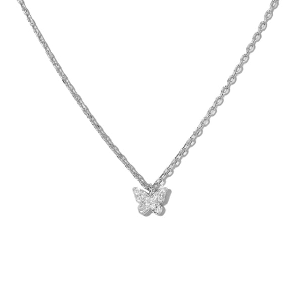 FX0396 925 Sterling Silver Mini Butterfly Necklace