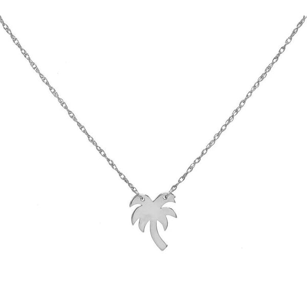 FX0232 925 Sterling Silver Coconut Tree Necklace