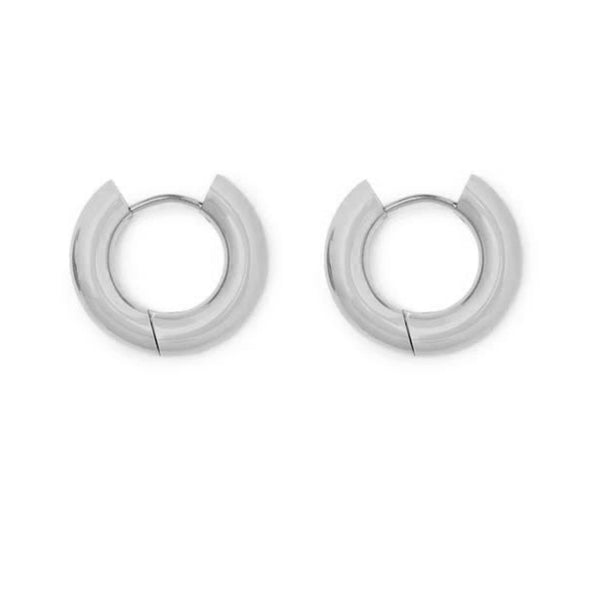 FE0845 925 Sterling Silver Heavy Luxury Hoop Earrings