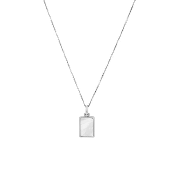 FX0504 Rectangle Pearl Pendant Necklace