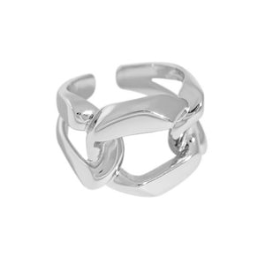 RHJ1088 925 Sterling Silver Link Chain Ring